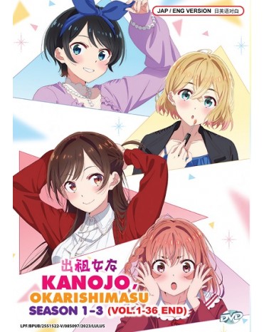 ENG DUB * KANOJO, OKARISHIMASU SEASON 1-3 (VOL.1-36 END) 